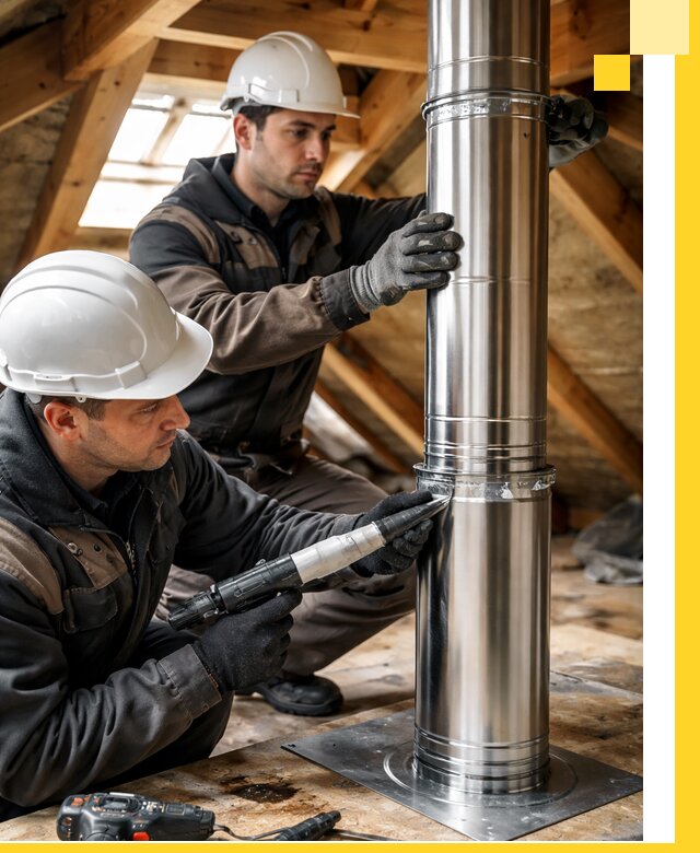 Монтаж дымоходов для каминов в Кургане с гарантией качества