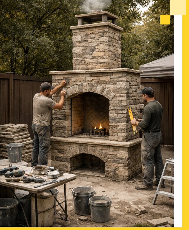 Проектирование и установка уличных каминов в Кургане