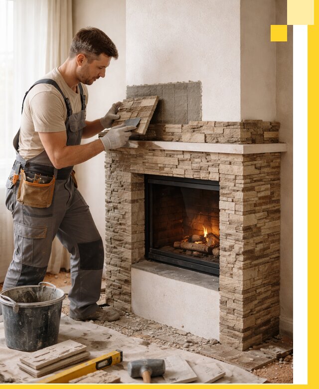 Изготовление и монтаж каминов для дома под ключ в Кургане