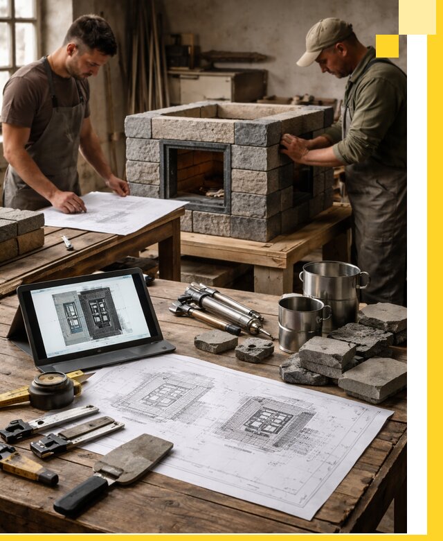 Разработка проектов печей с согласованием и монтажом в Кургане