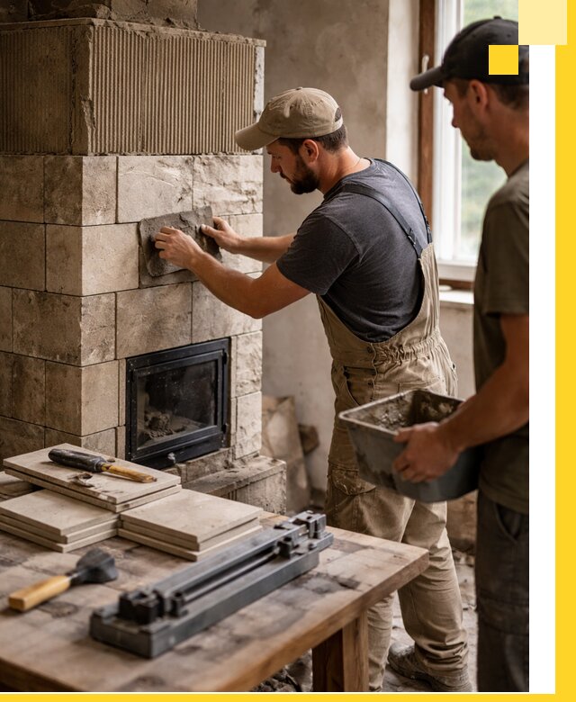 Профессиональная облицовка печей в Кургане: керамика и камень