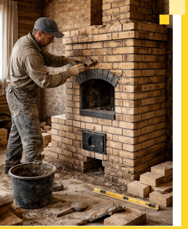 Кирпичные печи под ключ в Кургане: проектирование и кладка