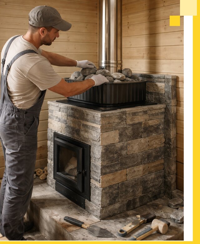 Печи для парной в Кургане, производство, монтаж и обслуживание