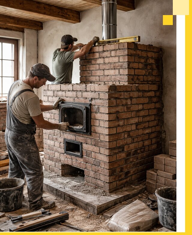 Печи для загородного дома под ключ в Кургане — монтаж и сервис