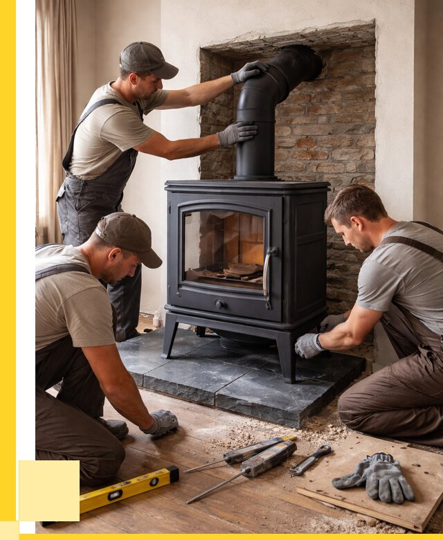 Монтаж печи камина в частном доме в Кургане от 25773 р. | ЭриданКрг