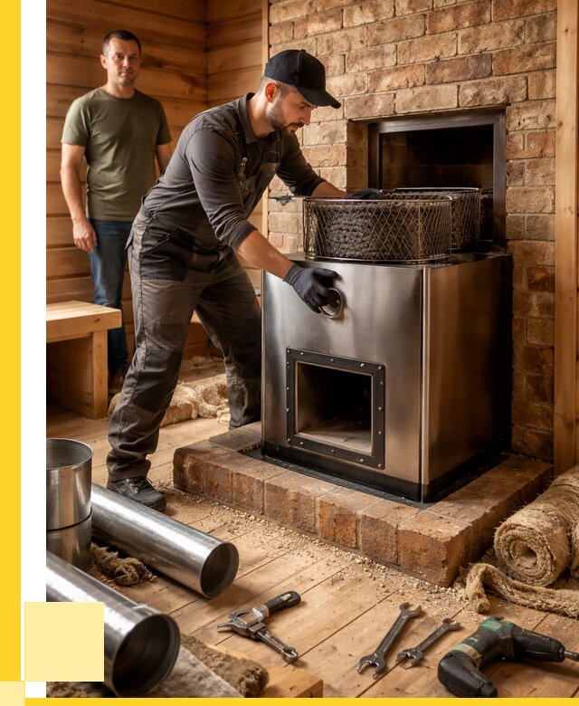 Монтаж банных печей под ключ в Кургане от 18556 р., ЭриданКрг