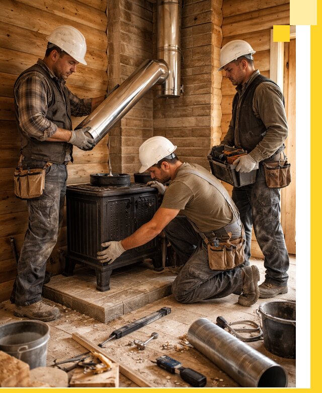 Профессиональный монтаж банных печей и дымоходов в Кургане