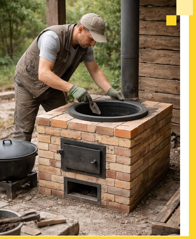 Изготовление и установка печей для казана в Кургане под ключ