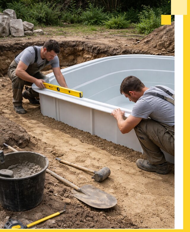 Производство и установка пластиковых бассейнов в Кургане под ключ