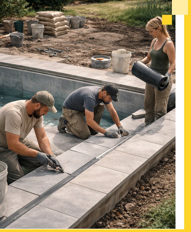 Строительство и монтаж уличных бассейнов под ключ в Кургане