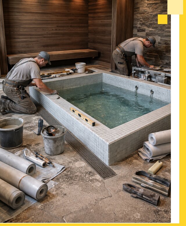 Установка и строительство бассейнов для сауны в Кургане