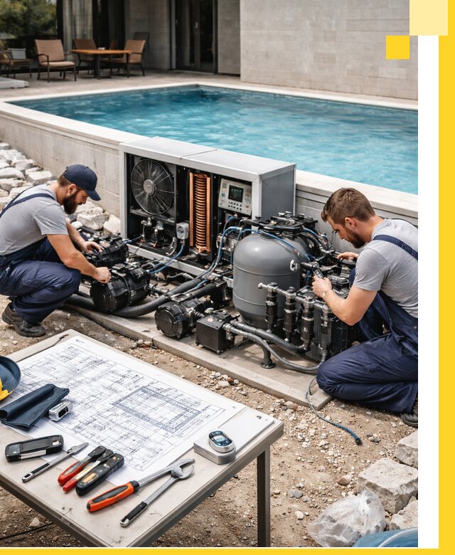 Проектирование и монтаж бассейнов с подогревом в Кургане