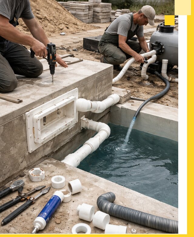 Строительство скиммерных бассейнов под ключ в Кургане