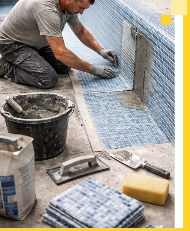 Укладка и ремонт мозаики для бассейнов под ключ в Кургане