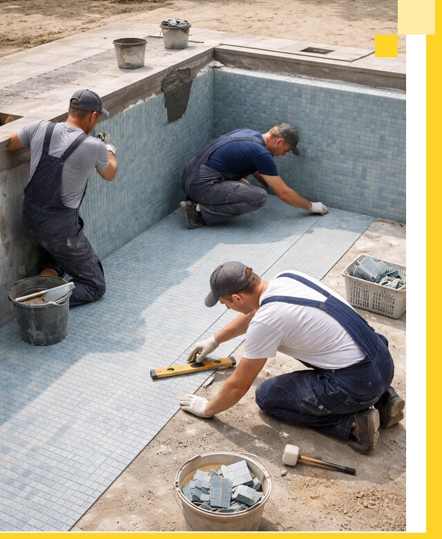 Укладка и установка плитки для бассейнов под ключ в Кургане