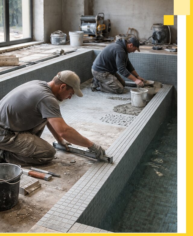 Строительство бассейна в частном доме в Кургане под ключ