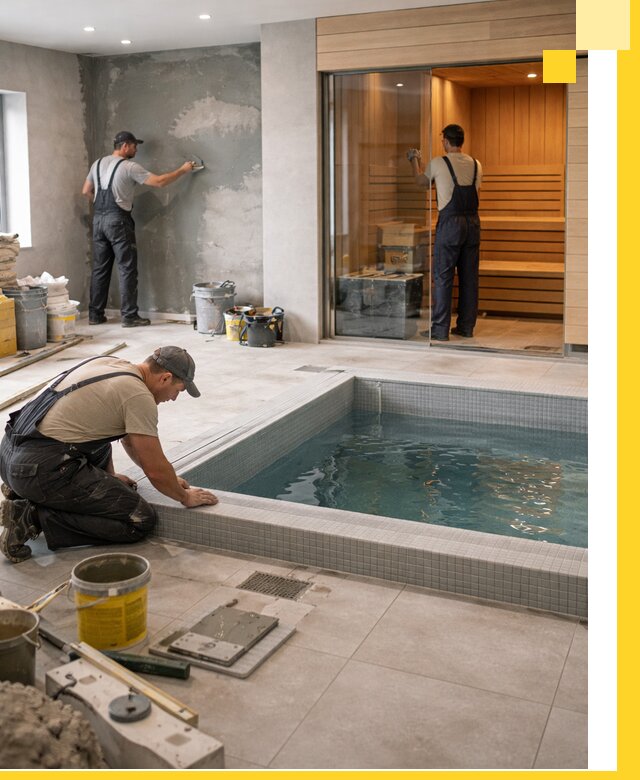 Проектирование и строительство сауны с бассейном в Кургане