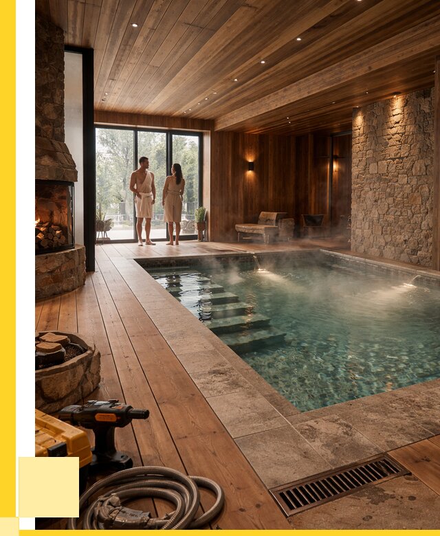 Проекты бань с бассейном под ключ в Кургане от 77318 р., ЭриданКрг