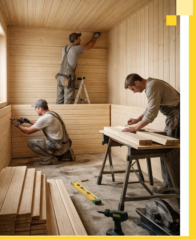 Обшивка саун в Кургане из натуральной древесины под ключ