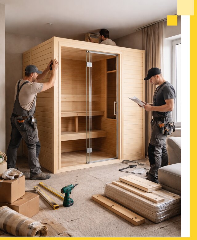 Установка и благоустройство саун в квартире в Кургане