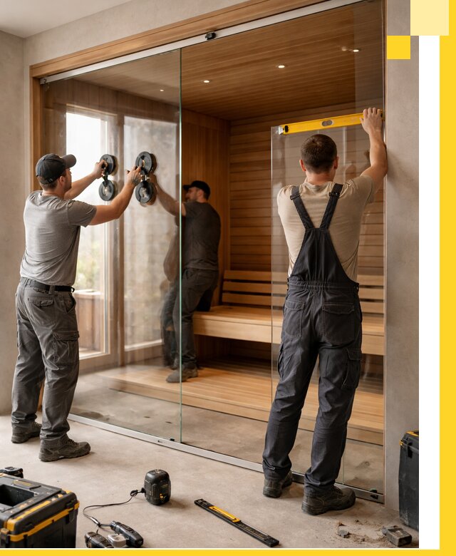 Производство и монтаж стеклянных саун под ключ в Кургане