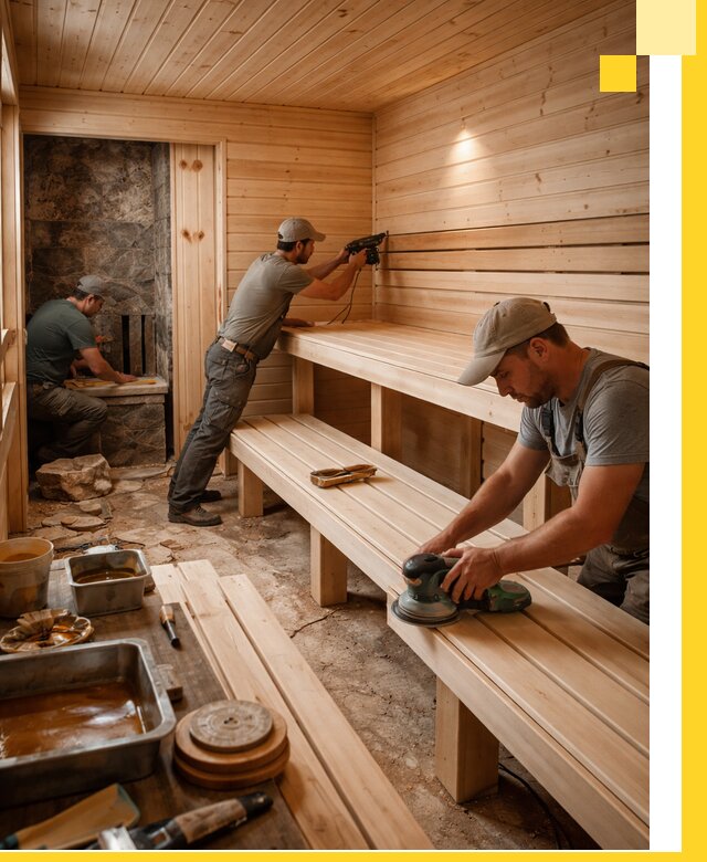 Профессиональная отделка бань в Кургане под ключ, с гарантией