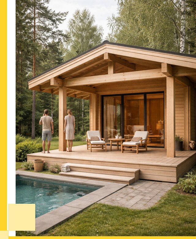 Бани с террасой под ключ в Кургане от 618540 р. | ЭриданКрг