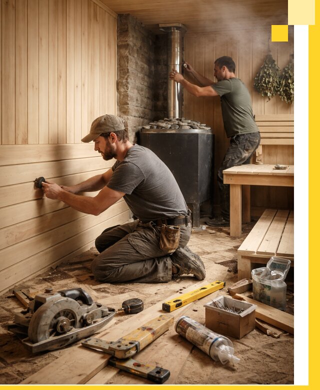 Полное строительство и оснащение парных под ключ в Кургане