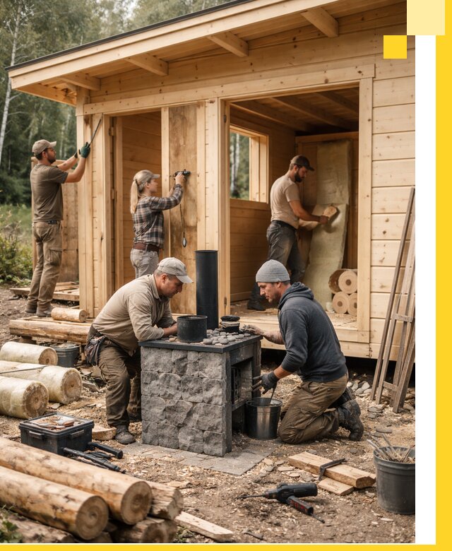 Купить баню под ключ в Кургане строительство монтаж отделка