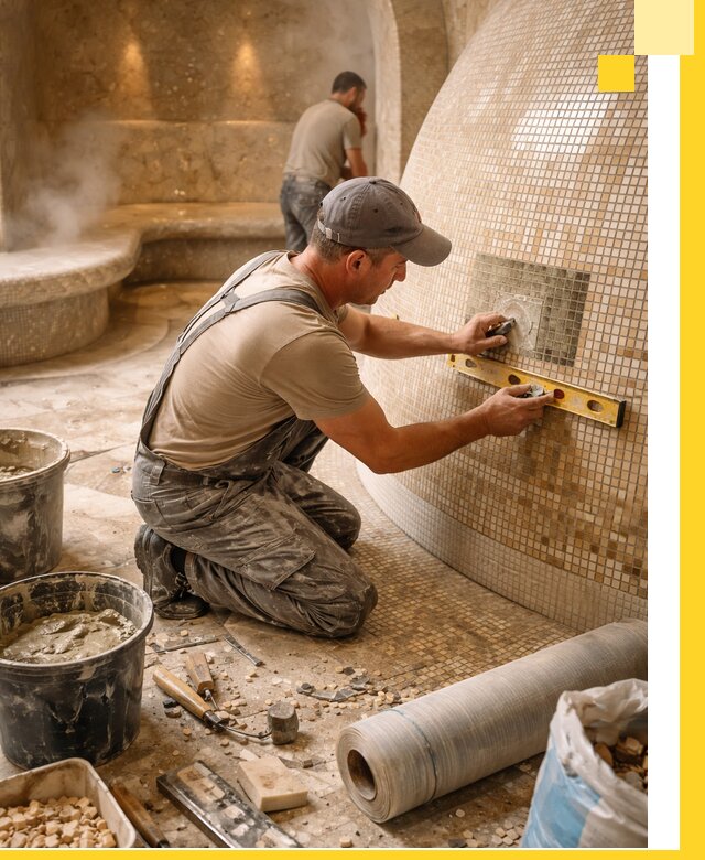 Хамам под ключ в Кургане: проектирование, строительство, отделка