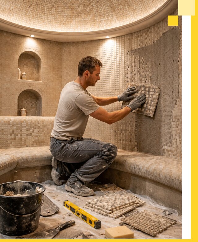 Устройство и монтаж домашнего хамама под ключ в Кургане