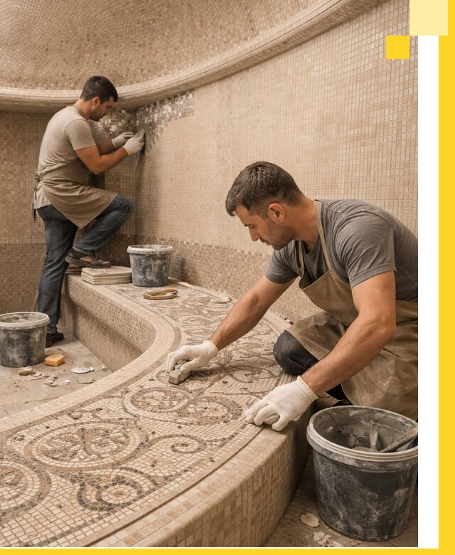 Плитка для хамама в Кургане, укладка, подбор и поставка